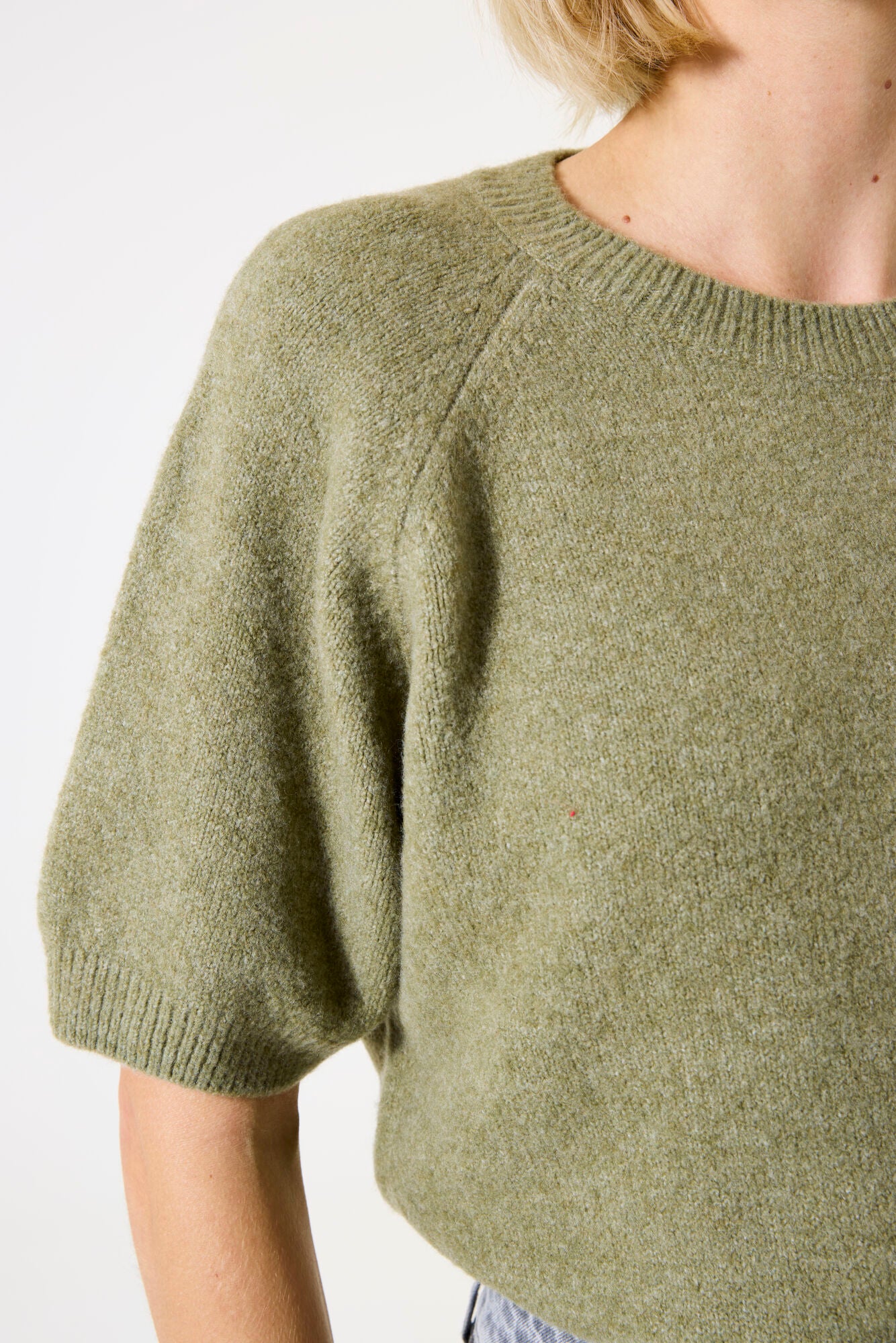 GARCIA SAGE Green Short Sleeve Pullover Knit