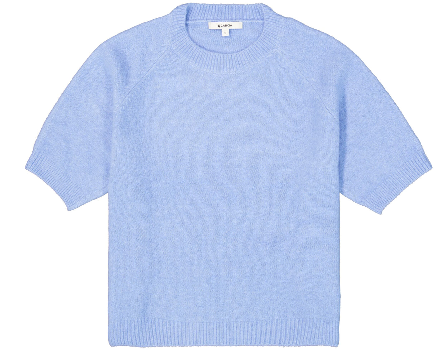 GARCIA KRYSTAL Blue Short Sleeve Pullover Knit
