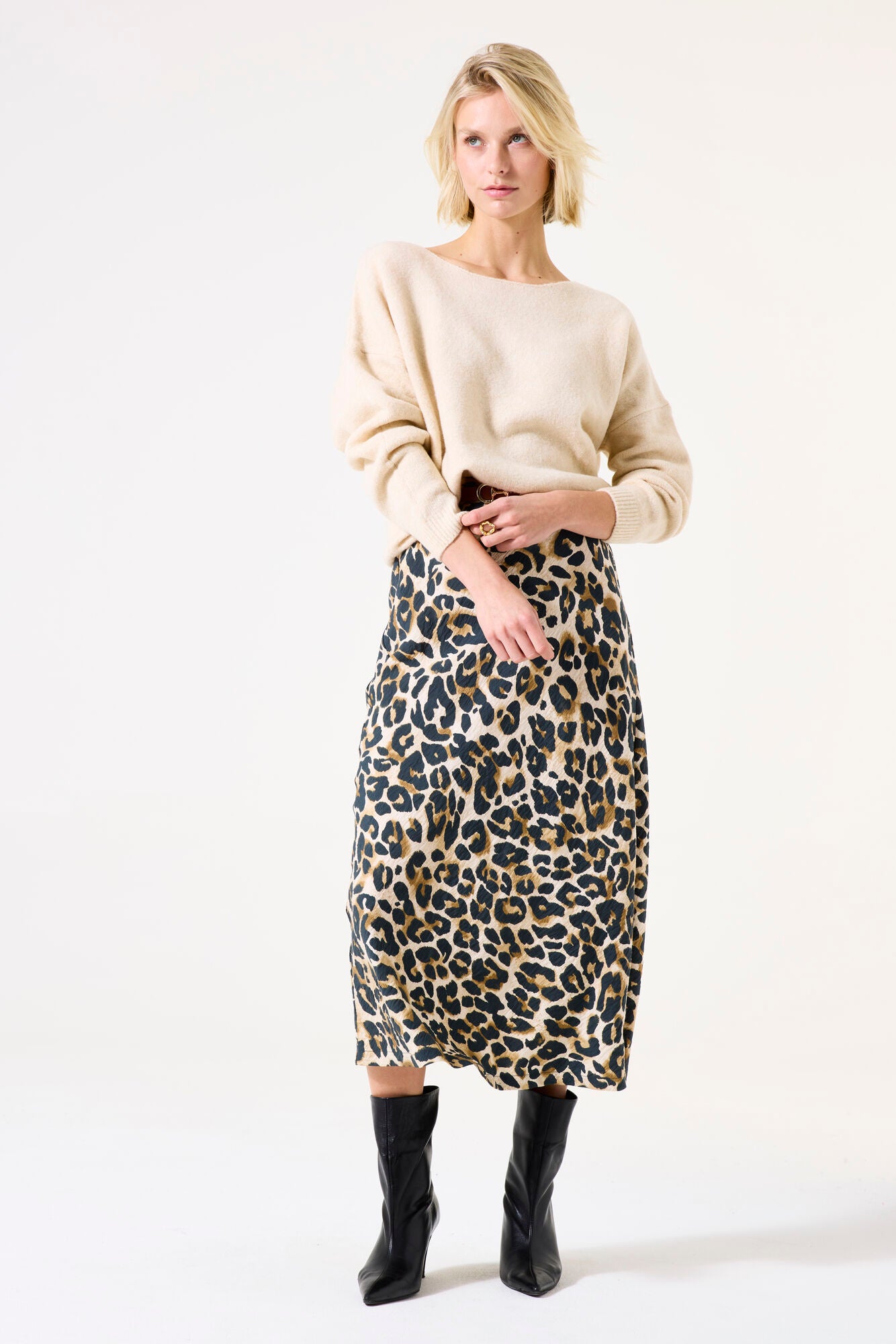 GARCIA ZARA Leopard Skirt