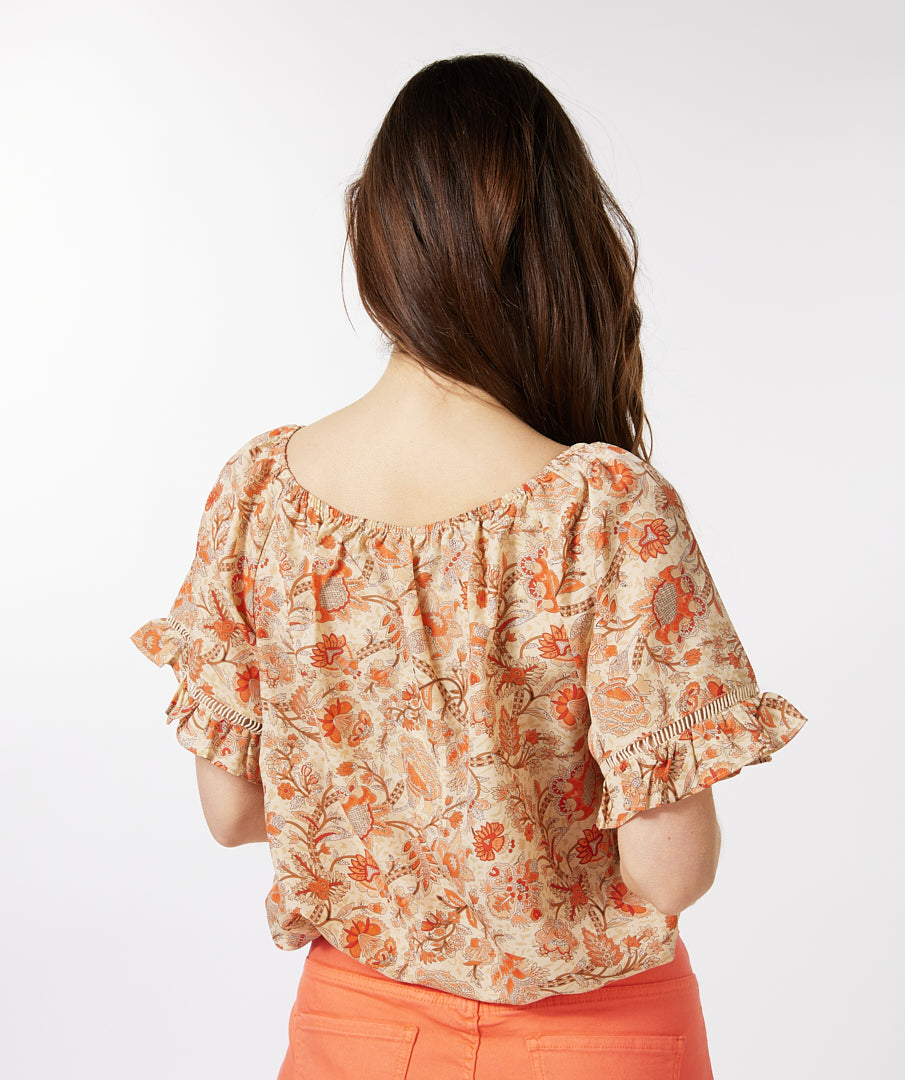 ESQUALO Touch of Sun Lace Blouse