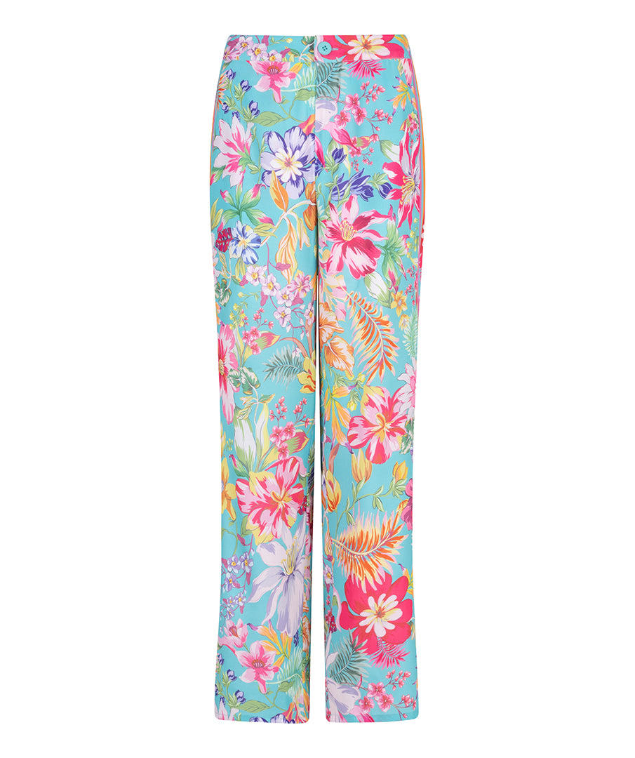 ESQUALO Aqua Floral Tropics Trousers