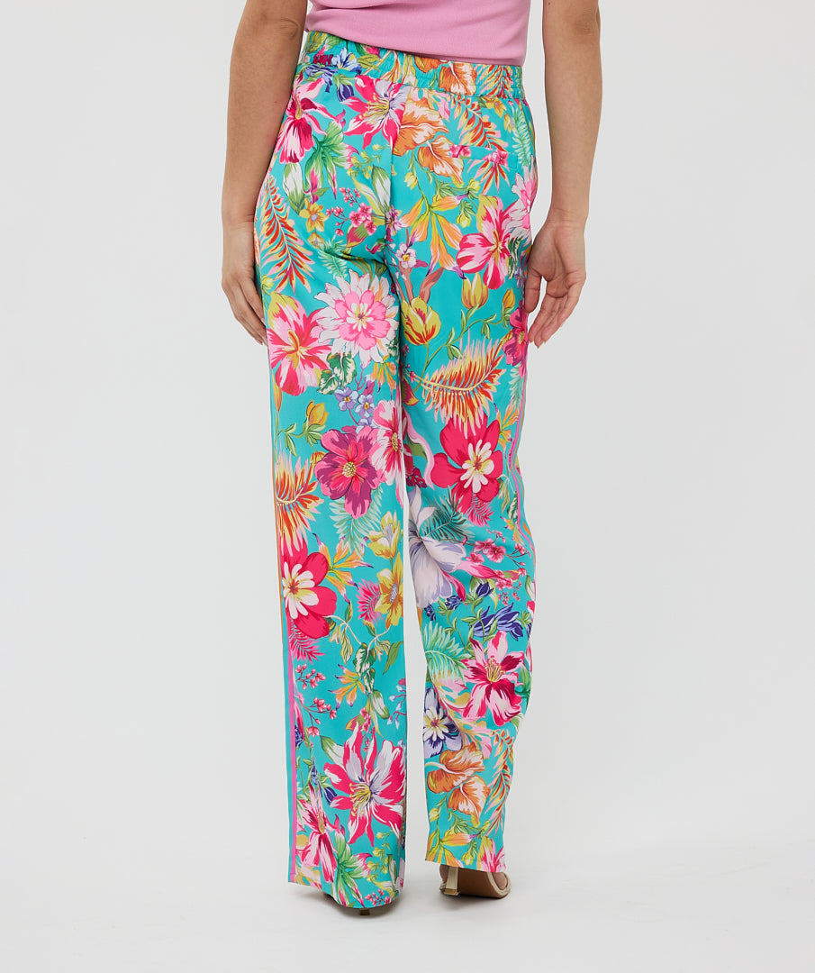 ESQUALO Aqua Floral Tropics Trousers