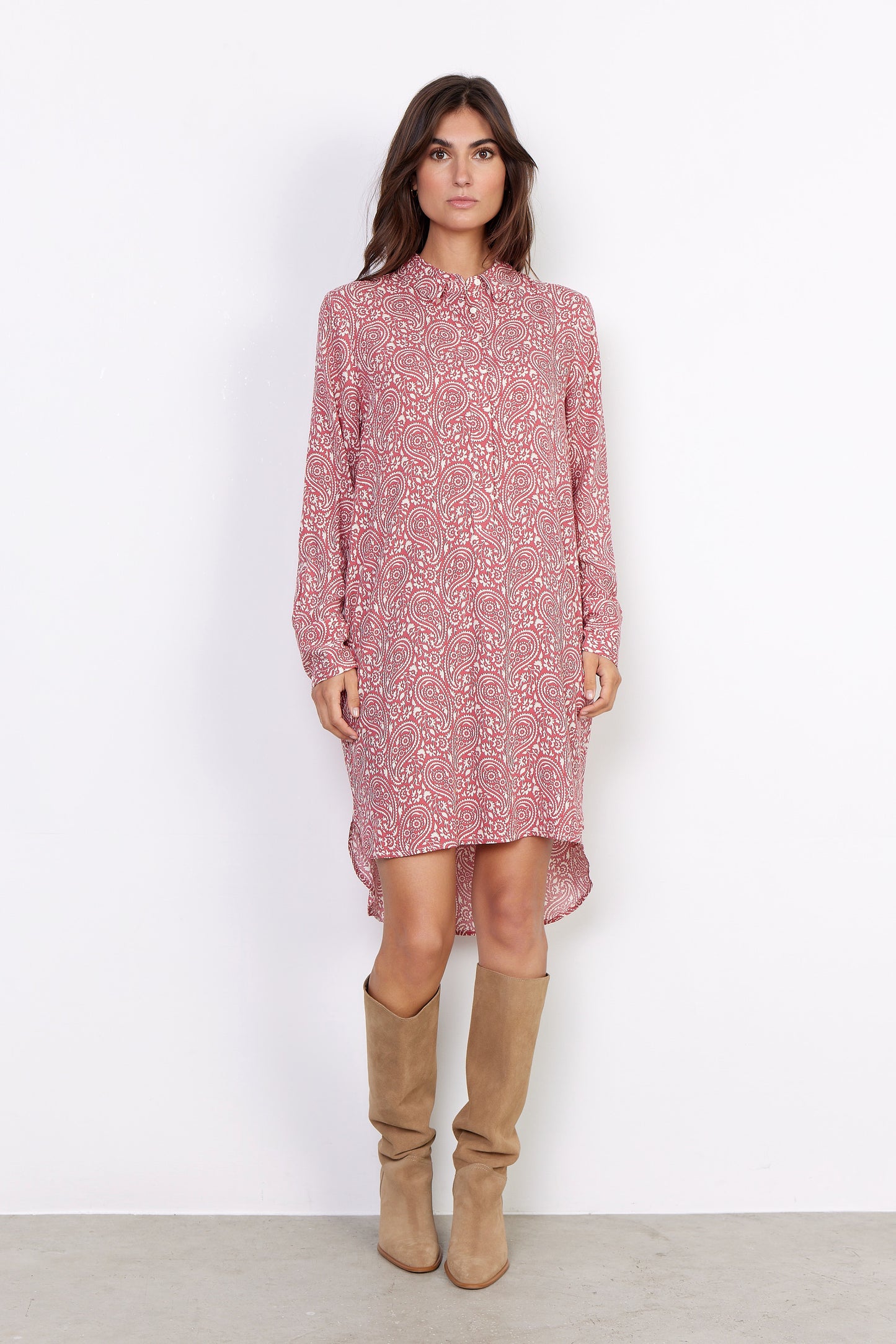SOYA CONCEPT MOLLY 3 Berry Paisley Tunic Shirt Dress