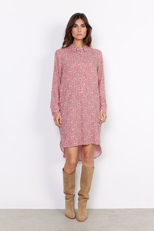 SOYA CONCEPT MOLLY 3 Berry Paisley Tunic Shirt Dress