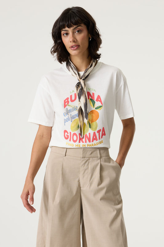GARCIA Lemon Graphic Cotton T-Shirt – Buona Giornata Print Relaxed Fit Tee