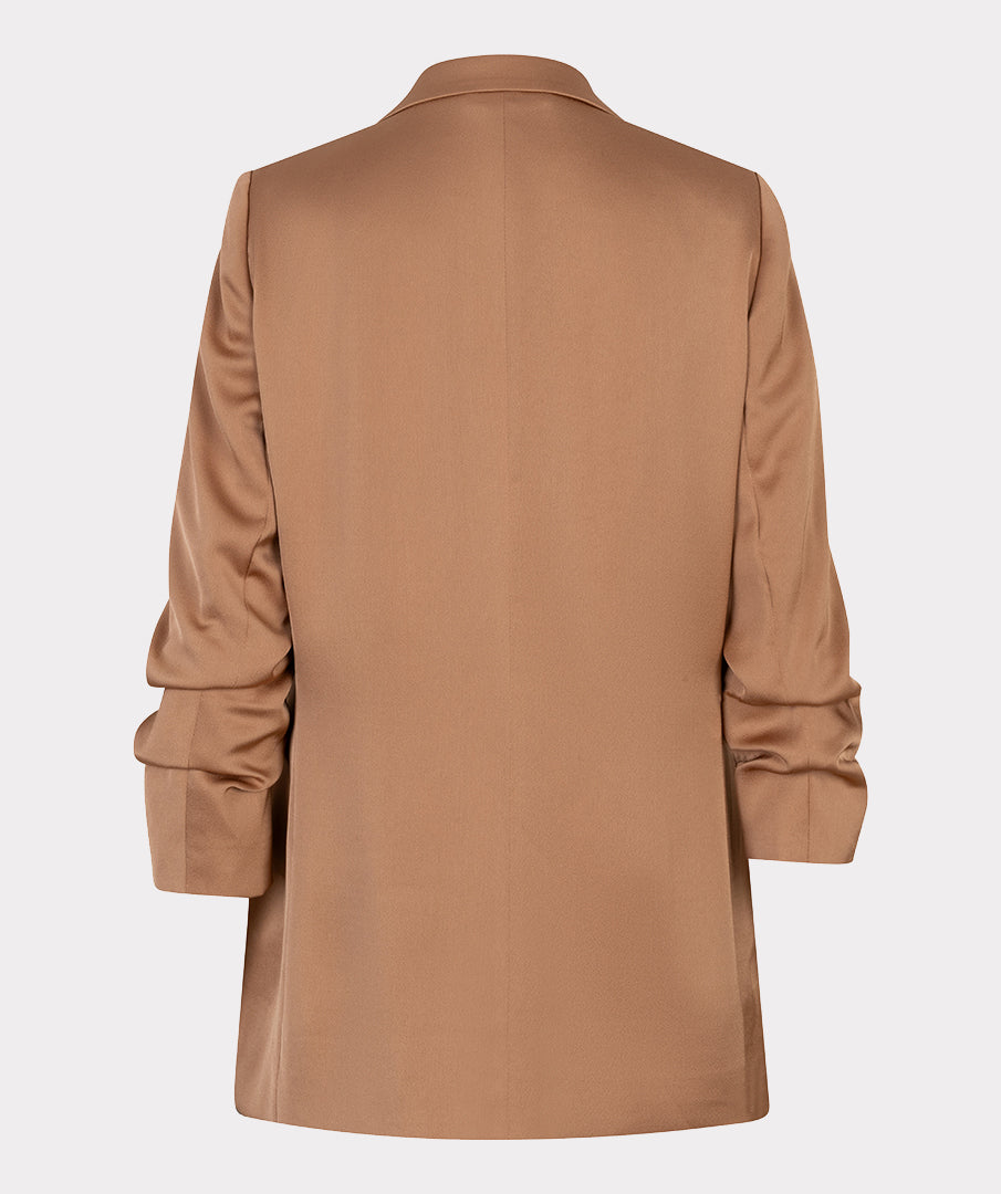 ESQUALO EMERY Tan Cappucino Café 3/4 Sleeve Luxe Blazer Jacket