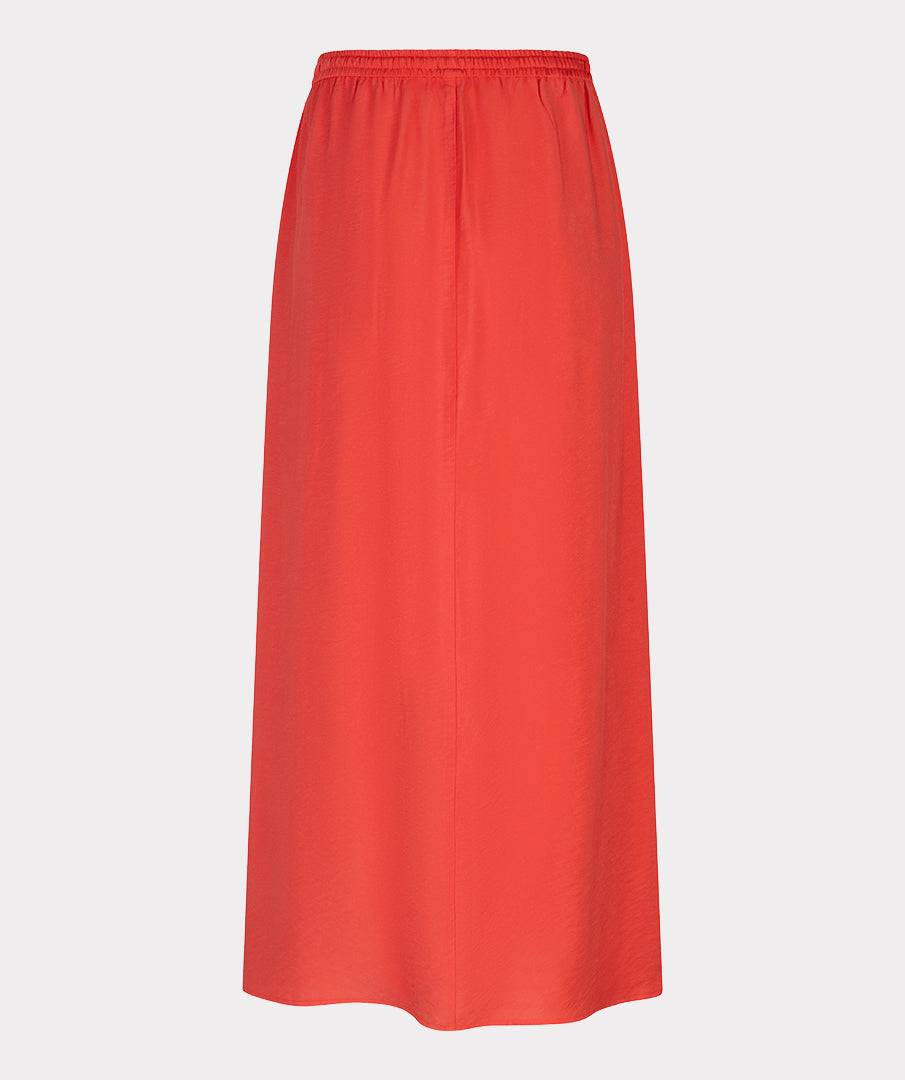 ESQUALO Jane Skirt – Chili Red Tencel-Blend Skirt with Elastic Waist & Drawstring