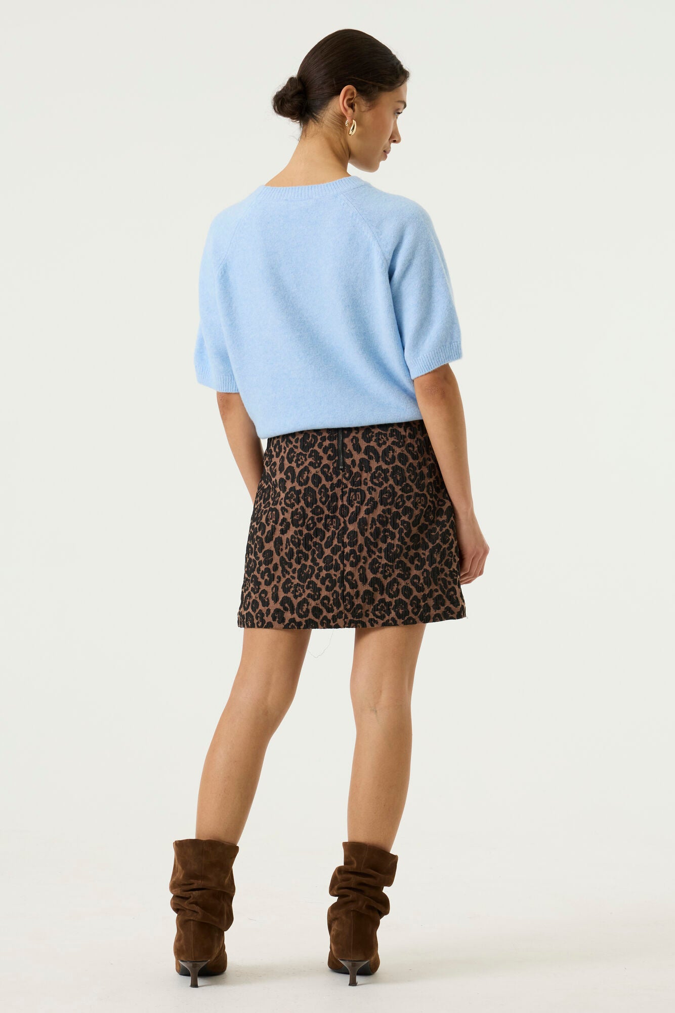 GARCIA SKYLER Blue Short Sleeve Pullover Knit