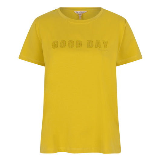 ESQUALO Good Day Olive Rhinestone T Shirt