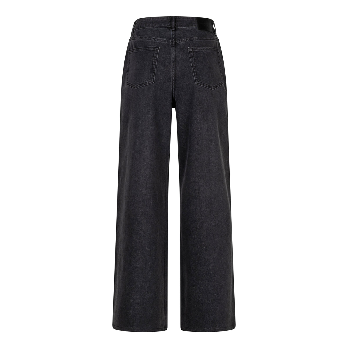 ESQUALO JAMIE Black Rhinestone Embellished Wide Leg Jeans