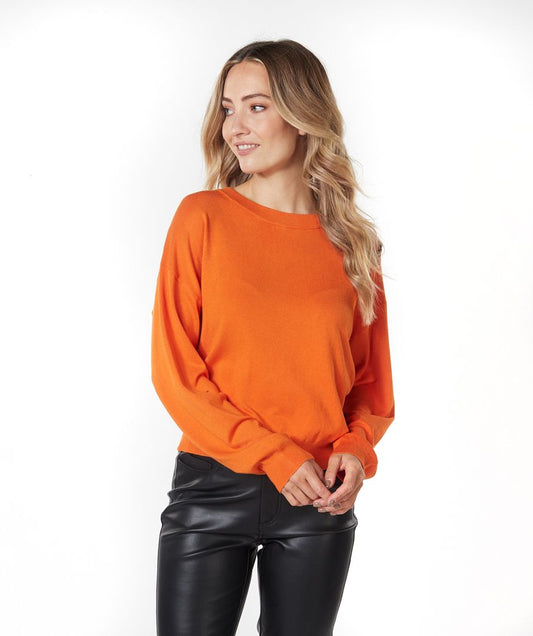 ESQUALO Bold Orange Longsleeve Knit