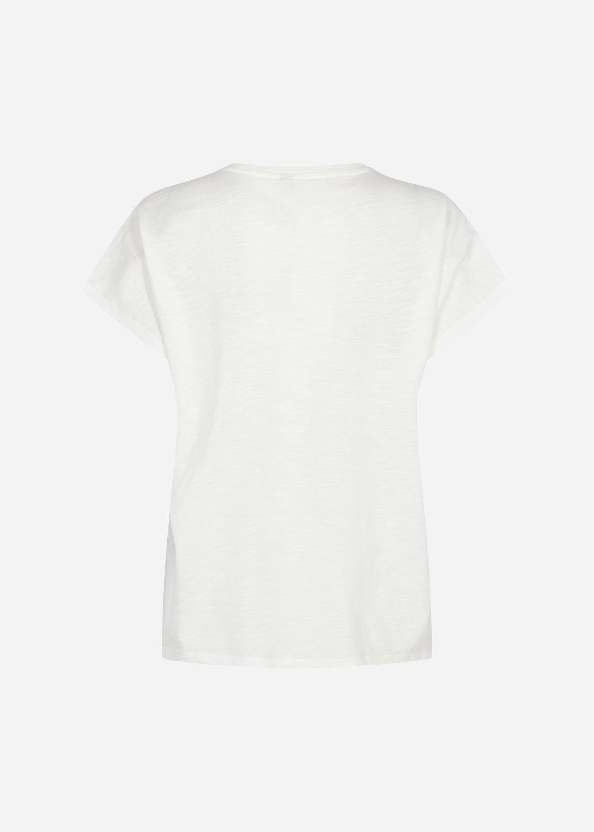 SOYA CONCEPT Babette 32 100% Organic Cotton White Basic Short Sleeve Pocket Tee