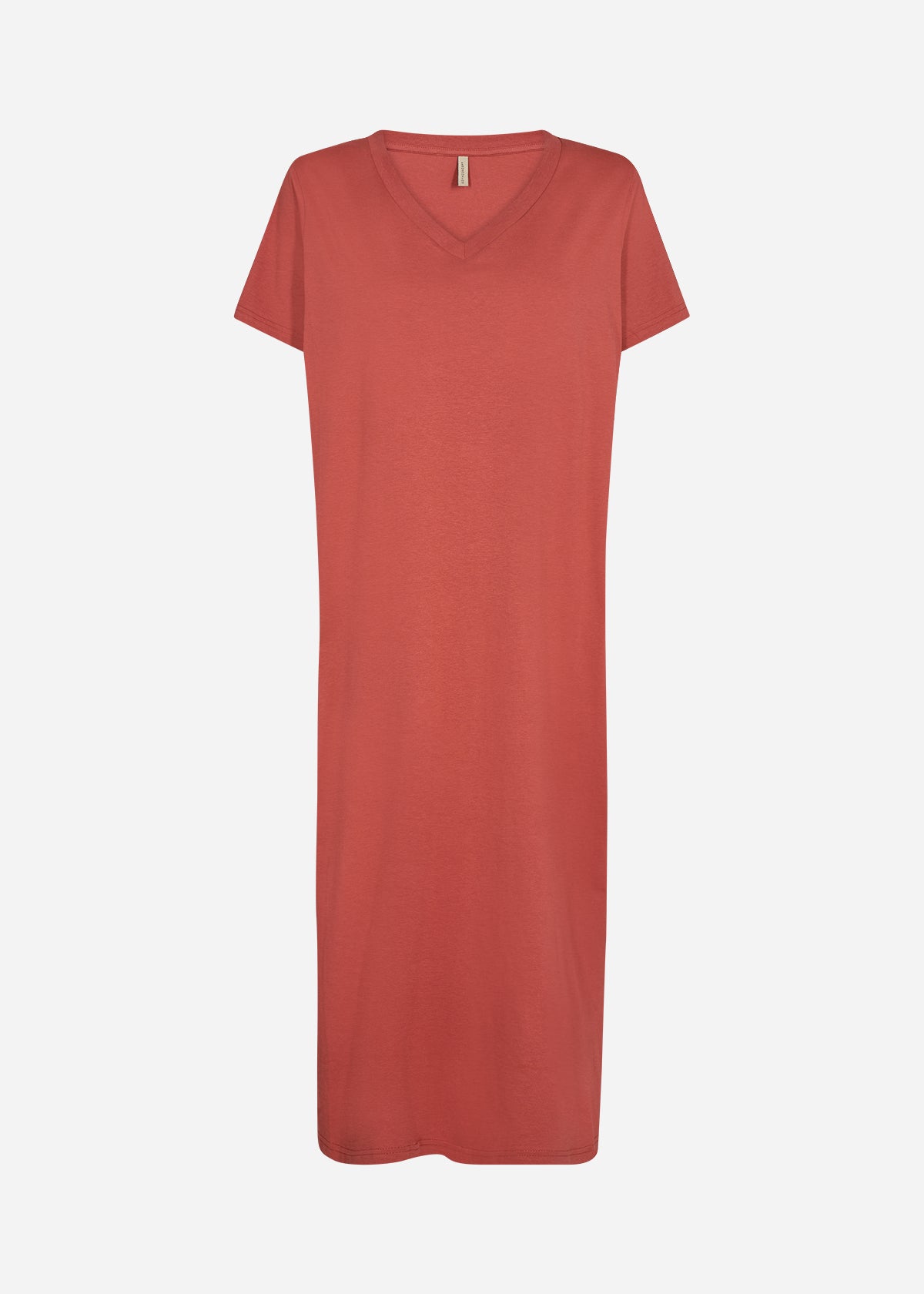 SOYA CONCEPT DERBY 3 100% Organic Cotton Dusty Red Shirt Tunic Dress