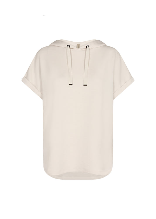 SOYA CONCEPT Banu 143 Cream Modal Short Sleeve Sweatshirt