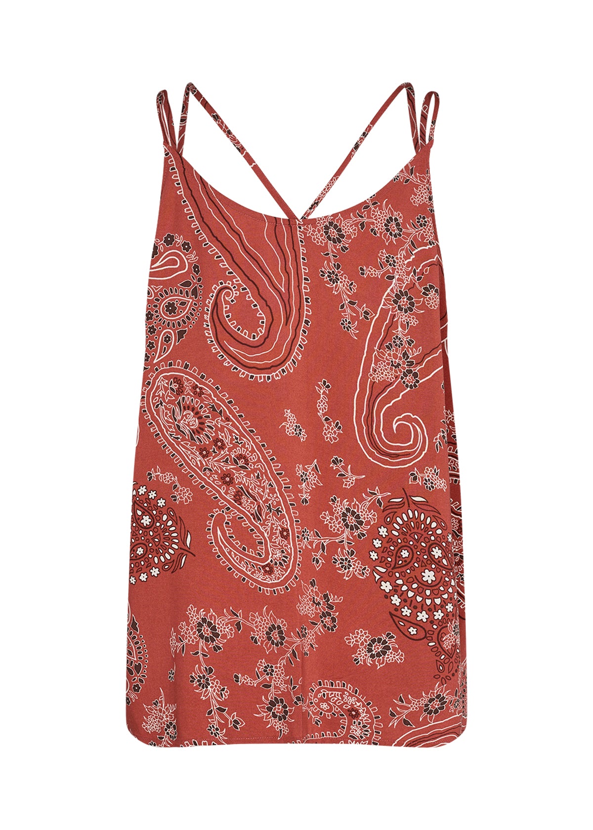 SOYA CONCEPT Latoya 1 Dusty Red Paisley Tank Top