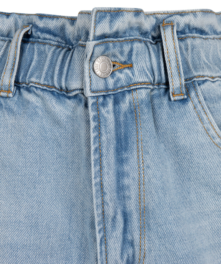 ESQUALO Paperbag Mom Style Denim Jean Shorts