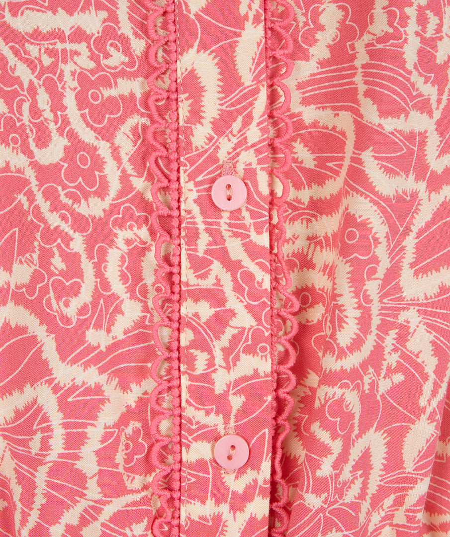 ESQUALO Lace Vibrant Vacay Print Dress